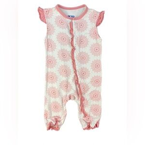 KICKEE PANTS Pink Zippered Sleeveless Bamboo Romper - 3-6M